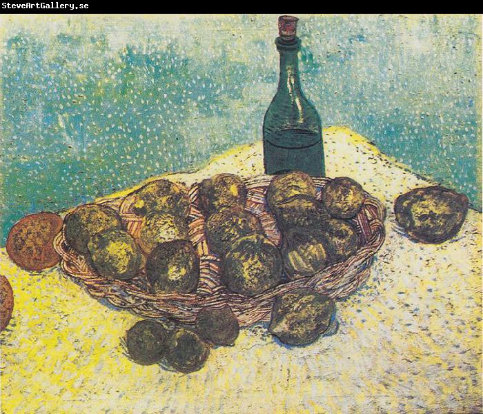Vincent Van Gogh Still Life with Bottle, Lemons and Oranges